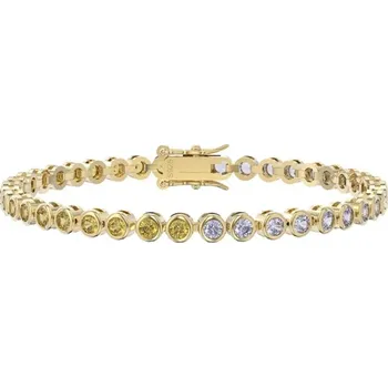 Náramek Majya Stříbrný tenisový náramek KALEA pozlacený Ag/; ≤8,46 g 11299