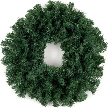 Věnec Dekorační věnec hustý nezdobený zelený 45cm