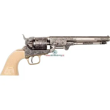 Replika zbraně Replika revolver Colt Navy, nikl, rytina, USA 1851