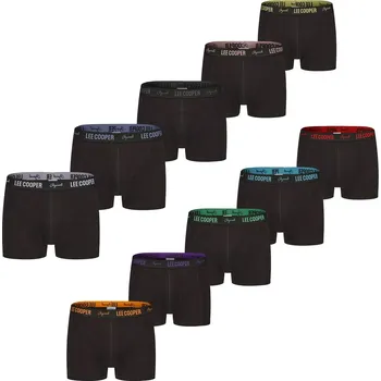 Sada pánského spodního prádla pánské boxerky LEE COOPER Originals - BLACK/COLOR - 10 ks - 3XL (Lee Cooper Hipster Boxer Shorts Mens 10 Pack)