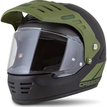 Helma na motorku Přilba FormX FlatOut, CASSIDA (černá matná/zelená/zelený matný kšilt) 2026 (Velikost: XL (61 až 62 cm))