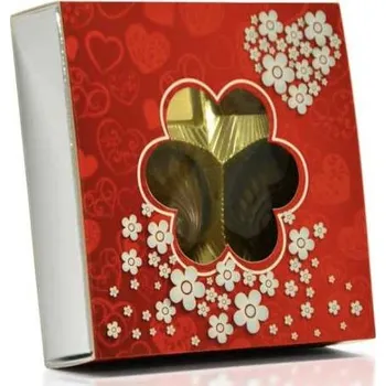 Čokoláda Belgické pralinky 50g v dárkovém červeném obalu se srdíčkem