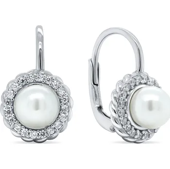 Náušnice Brilio Silver Elegantní stříbrné náušnice s perlami EA229W + 2 měsíce na vrácení zboží