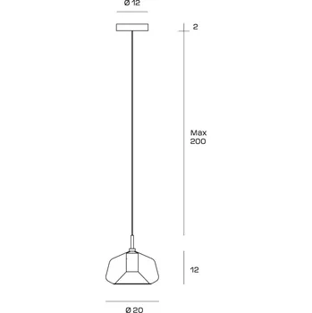 miloox by Sforzin Závěsné svítidlo X-Ray, zlatá barva, Ø 20 cm, sklo, 1 světlo - Stínidlo - Ø 20 cm, výška 12 cm; stříška - Ø 12 cm, výška 2 cm zlatá průhledná, kartáčovaná zlatá 1 x 10 W LED - Doprava zdarma