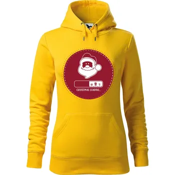 Dámská mikina DOBRÝ TRIKO Dámská mikina s potiskem Christmas loading Velikost dámské mikiny: L, Barva: Žlutá