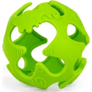 GiliGums Silikonové kousátko Míček, Dino - zelené