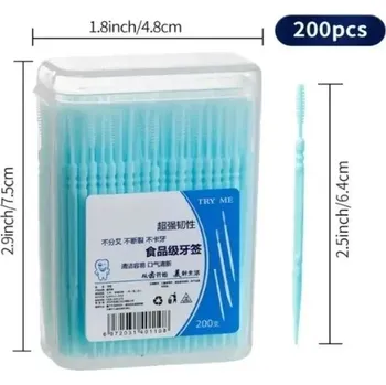 Mezizubní kartáček Mezizubní kartáčky pro dokonalé čištění | mezizubní kartáčky, dentální pomůcky 200 ks - modrý