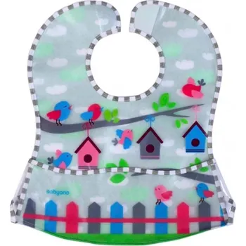 Bryndák Nepromokavý bryndák s kapsičkou - Ptáčci - 6m+, BabyOno