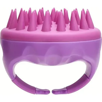 kartáč na vlasy Silikonový masážní kartáč na vlasy | koupelnové doplňky | kartáč na vlasy - FIALOVÁ