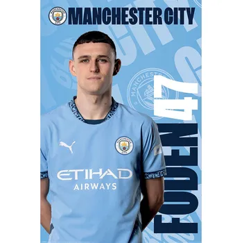 Plakát MANCHESTER CITY FC Plakát Manchester City FC, Phil Foden