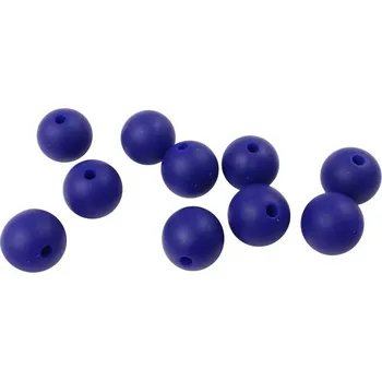 Dětské navlékací korálky Natana silikonové korálky tmavě modré 12 mm 10 kusů