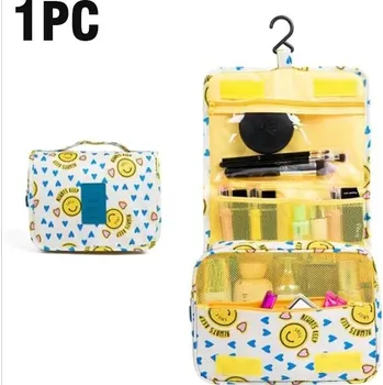 Kosmetická taška Voděodolná cestovní kosmetická taška na zavěšení - žlutá puntík
