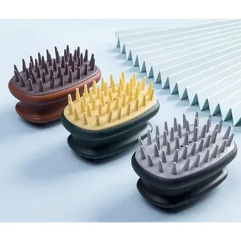 Koupelový kartáč Masážní silikonový kartáč na vlasy | mytí vlasů