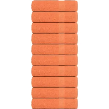 vidaXL Ručníky FROGN 10 ks oranžové 100x150 cm 360 g/m²