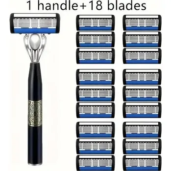 Pánské holítko s klasickou žiletkou | pánský holící strojek - Šestivrstvá čepel-173