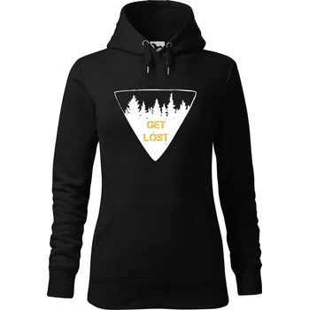 Dámská mikina DOBRÝ TRIKO Dámská mikina s potiskem Get lost Velikost dámské mikiny: L, Barva: Černá