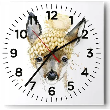 Hodiny Nástěnné hodiny do obýváku 40x40 Pro děti Tiché hodiny na skle Bez hlučný