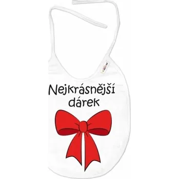 Bryndák Nepromokavý bryndáček, 24 x 27 cm - Nejkrásnější dárek - bílý