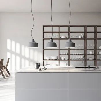 Závěsné svítidlo Karman Gangster, šedá barva, Ø 28 cm, keramika, E27 - Ø stříšky 7,5 cm 1 x 70 W - Doprava zdarma