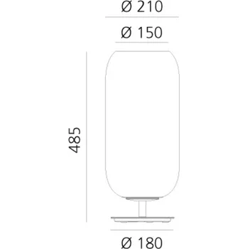 Lampička Stolní lampa Artemide Gople, měď/černá - Ø základny 18 cm měděný, černý podklad 1 x 20 W LED - Doprava zdarma