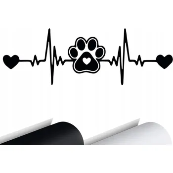 Samolepicí dekorace na vozidlo SAMOLEPKA na auto TLUKOT ŽIVOTA MAZLÍČEK TLAPKA 15x5