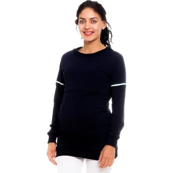 Be MaaMaa Těhotenské, kojící tričko/mikina Lynet, granátová, vel. L