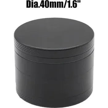 Kuchyňský mlýnek Kovový mlýnek na bylinky 4 vrstvy | bylinný mlýnek - Černý