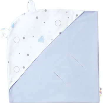 Zavinovačka Zavinovací deka s kapucí, bavlna + jersey, I love Boy Baby Nellys, modrá