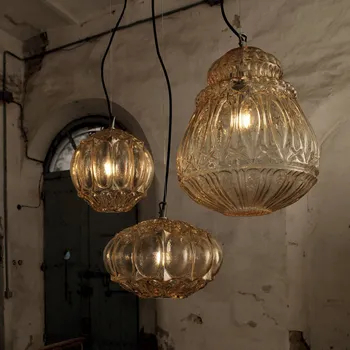 Závěsné svítidlo Karman Ginger, žlutá barva, výška 26 cm, sklo, E27 - Ø stříšky 7,5 cm žluto-průhledné 1 x 77 W - Doprava zdarma