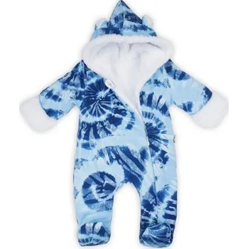 Kojenecký overall Oteplený kojenecký overal/kombinéza s kapucí, Frosty, modrá/bílá, vel. 74
