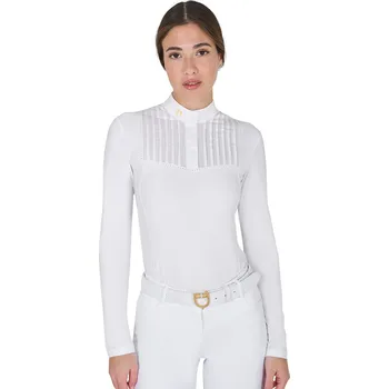 Dámské tričko EQUESTRO Triko závodní Rhinestone Equestro, dámské, bílé L