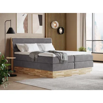 Postel Postel boxspring s úložným prostorem KARISSA 5 dub masiv plocha spaní 180x200