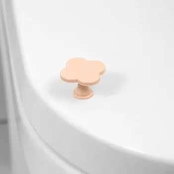 WC štětka Koupelnové doplňky bez vrtání do koupelny | splachovadlo na WC - krémová kytička