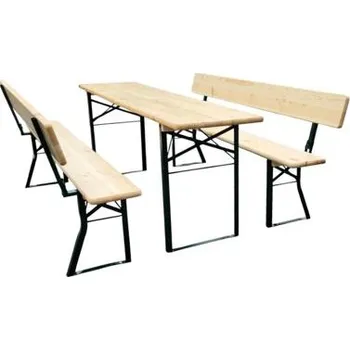 Zahradní sestava Pivní set BAVORD 220x50cm PREMIUM s opěrkou