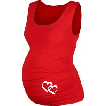 Top, tílko Dana s potiskem Srdíček - červené, vel. L/XL