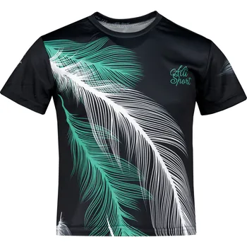 Dětské funkční triko premium ALTISPORT VOJ/ALK001TR01 ČERNÁ/TYRKYSOVÁ 146