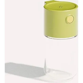 Dóza na potraviny Skleněná dávkovací dóza na sůl | kuchyňská dóza | dávkovací nádobaa - 1ks zelený