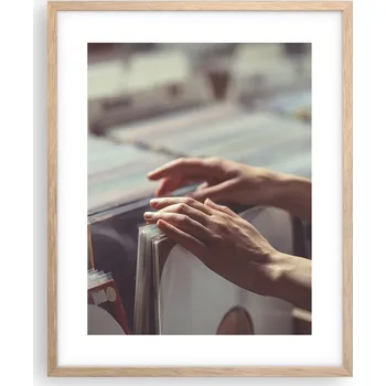 Obraz Obraz plakát na zeď v rámu světlý dub 40x50 hudební motiv do obýváku