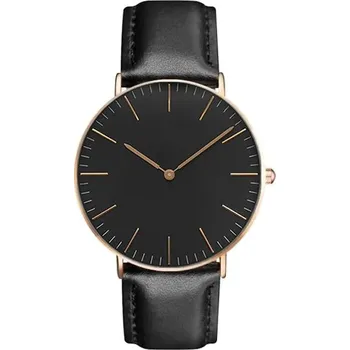 Hodinky Jednoduché dámské hodinky - černozlatá