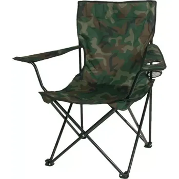 kempingová židle Židle rozkládací WOODLAND (Praktická velká rokládací židle nejen pro rybáře.)