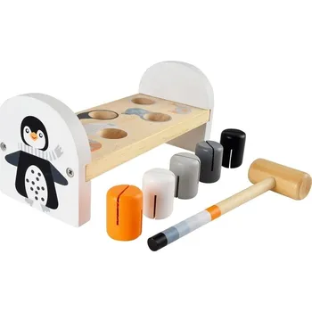 Dřevěná hračka Magni Dětská dřevěná zatloukačka, Tučňák
