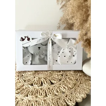 Dárková krabička Dárková krabička - šedá s puntíky