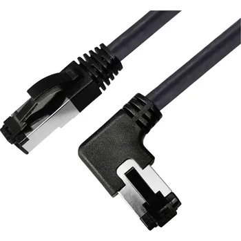 Datový kabel BKL Electronic 144034 RJ45 síťové kabely, propojovací kabely CAT 8.1 S/FTP 0.5 m černá bez halogenů 1 ks
