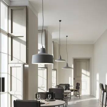 Závěsné svítidlo Karman Gangster, šedá barva, Ø 48 cm, keramika, E27 - Ø stříšky 7,5 cm 1 x 105 W - Doprava zdarma