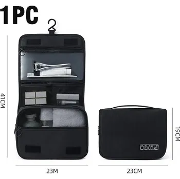 Kosmetická taška Voděodolná cestovní kosmetická taška na zavěšení - černá