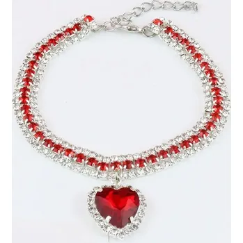 Obojek pro psa Luxusní obojek s krystaly pro kočky a psy | chovatelské potřeby - 03,30-40 cm