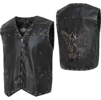 Pánská vesta Stars & Stripes Vesta kožená Hondo Stars & Stripes, pánská, černá S