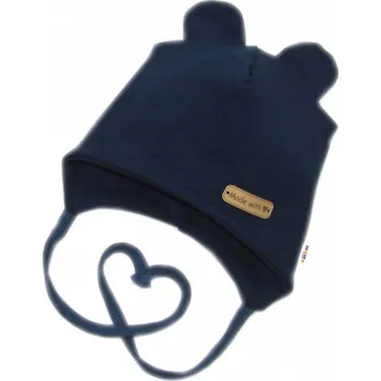 Kojenecký body Čepička na zavazování, bavlna, Little Teddy, Baby Nellys, granátová