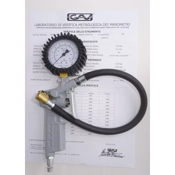 Příslušenství ke kompresoru GAV s.p.a Air Technology Pneuhustič s certifikátem, cejchovaný, 0–10 bar, manometr 63 mm, hadice 40 cm - GAV-60 DT