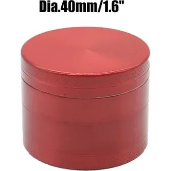 Kuchyňský mlýnek Kovový mlýnek na bylinky 4 vrstvy | bylinný mlýnek - Červený